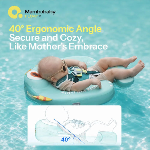 Mambobaby Float Cool 4-position Sunshade Safe Air-Free Core Baby Swimming Ring Toddler Pool Float Infant Swim Circle Water Ring