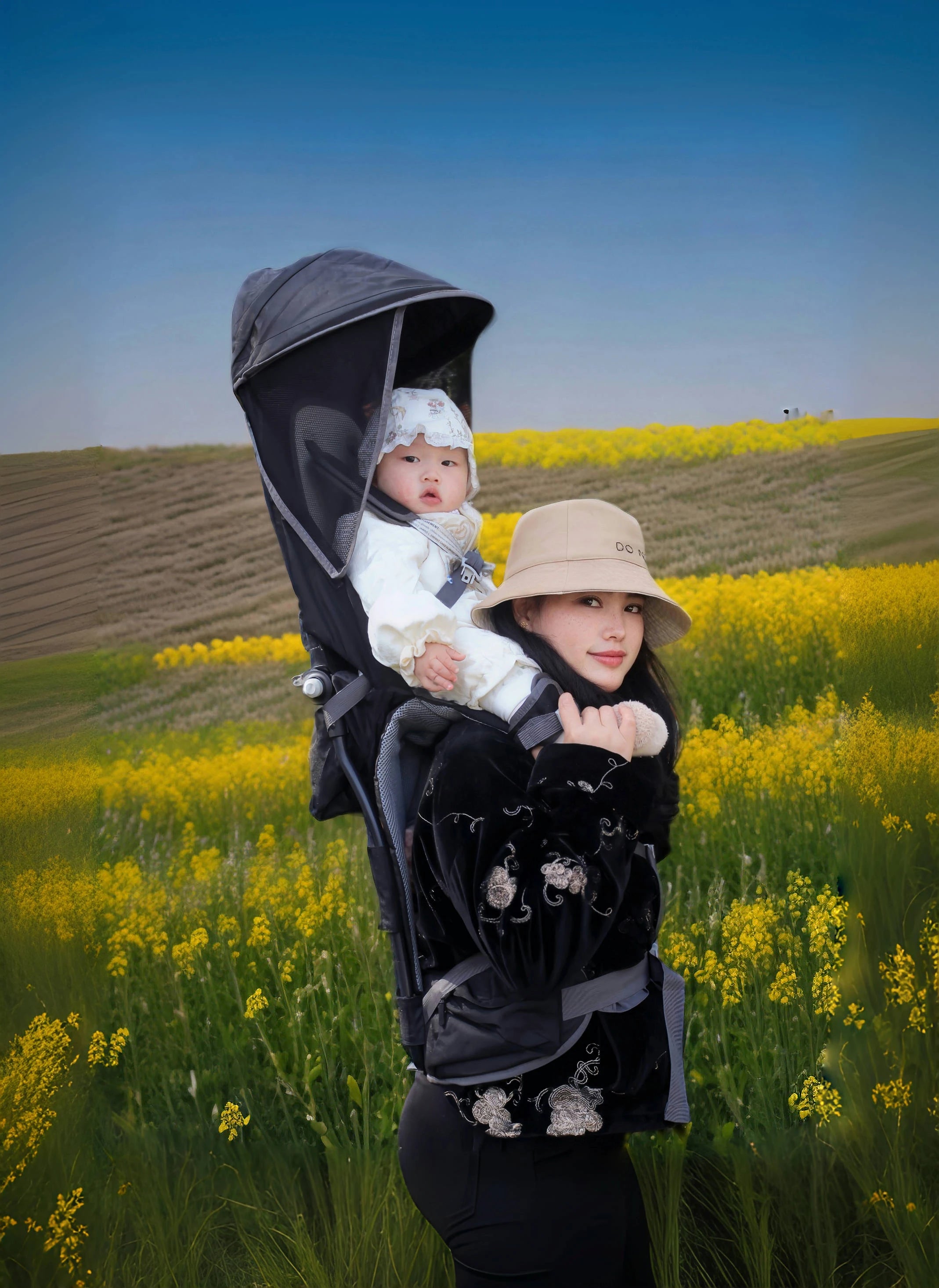TrikeChildcity™ 4-in-1 Baby Tricycle Stroller with Canopy | Push Handle & Safety Harness