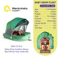 Mambobaby Float Cool 4-position Sunshade Safe Air-Free Core Baby Swimming Ring Toddler Pool Float Infant Swim Circle Water Ring