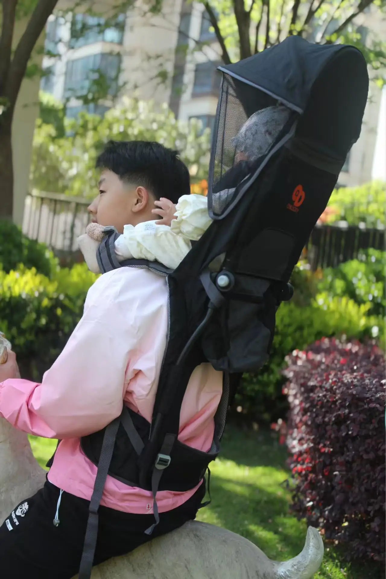 TrikeChildcity™ 4-in-1 Baby Tricycle Stroller with Canopy | Push Handle & Safety Harness